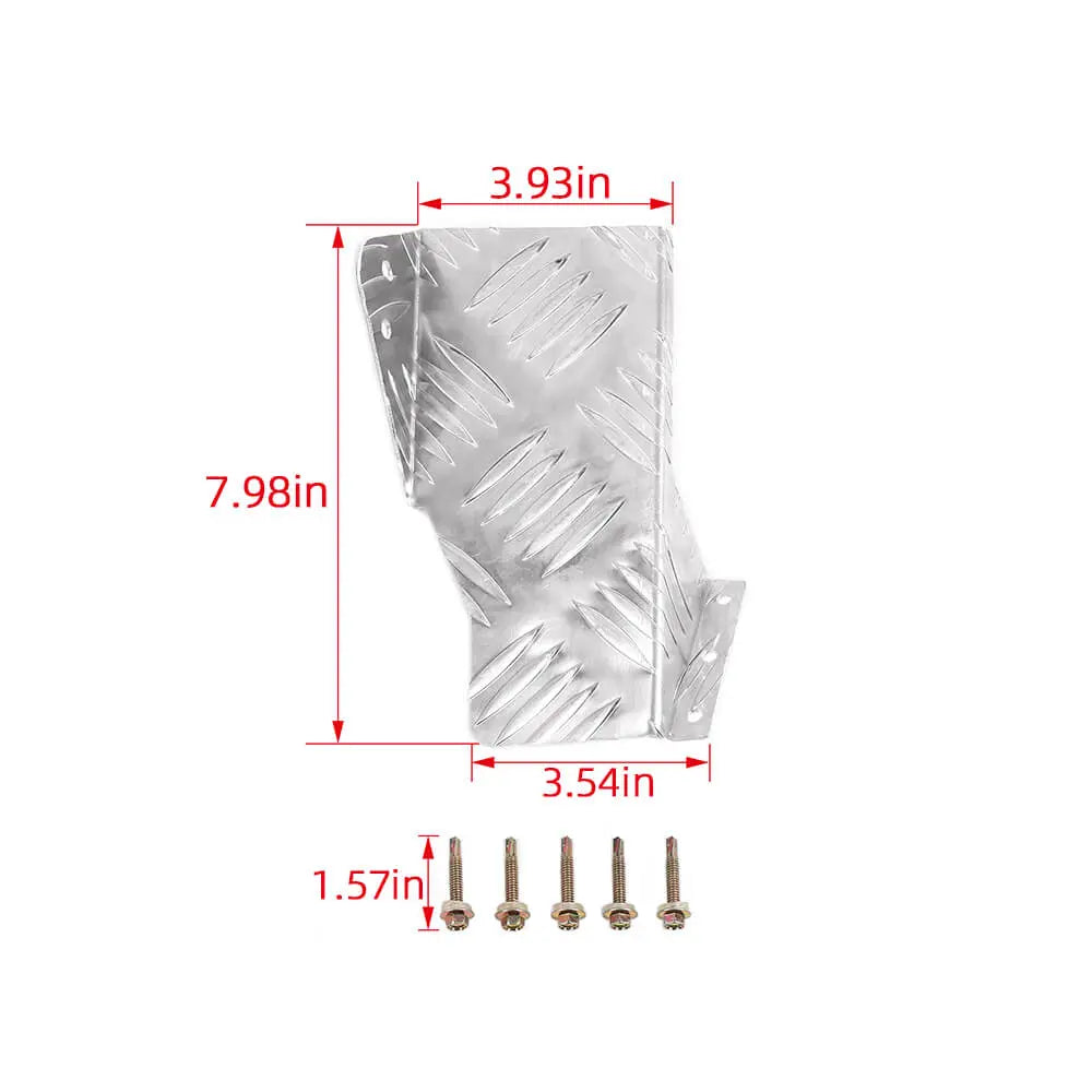 For 1997-2006 Jeep Wrangler TJ Aluminum Alloy Left Foot Rest Pedal Cover Silver