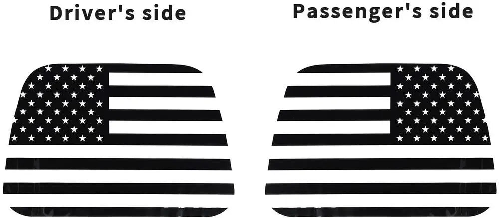 For 1997-2006 Jeep Wrangler TJ American Flag Rear Window Stickers Window Decals