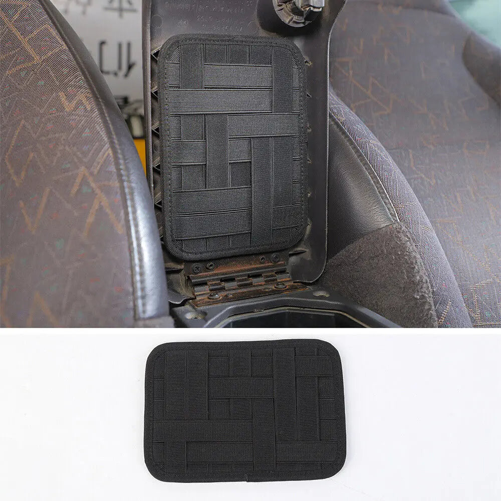 For 1997-2006 Jeep Wrangler TJ Armrest Box Hanging Elastic Grid Woven Storage Tactical Molle Panel