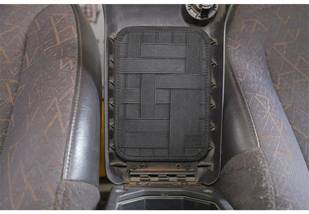 For 1997-2006 Jeep Wrangler TJ Armrest Box Hanging Elastic Grid Woven Storage Tactical Molle Panel