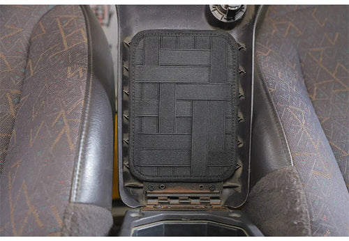 For 1997-2006 Jeep Wrangler TJ Armrest Box Hanging Elastic Grid Woven Storage Tactical Molle Panel