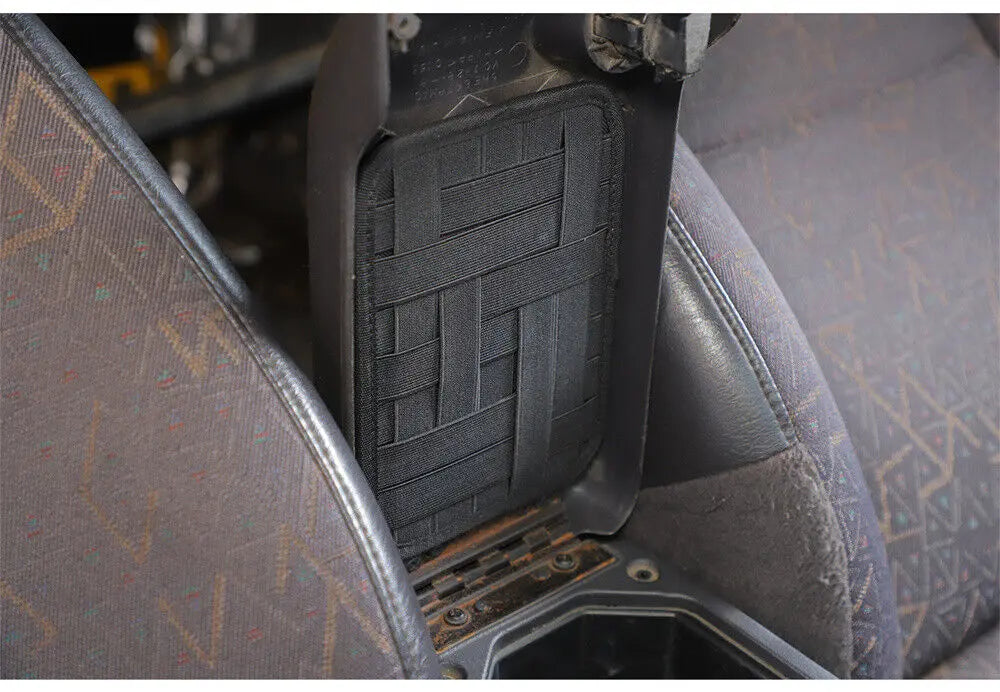 For 1997-2006 Jeep Wrangler TJ Armrest Box Hanging Elastic Grid Woven Storage Tactical Molle Panel