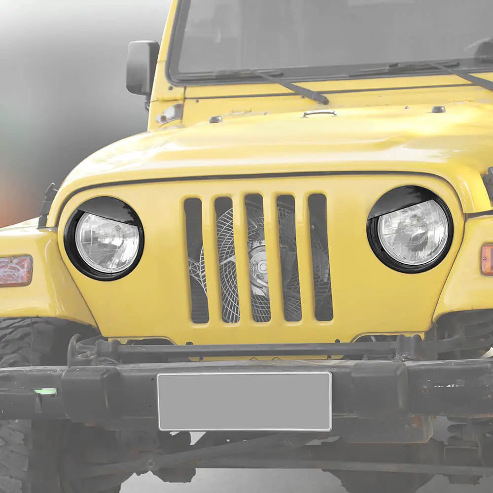 For 1997-2006 Jeep Wrangler TJ Black Front Headlight Trim Cover