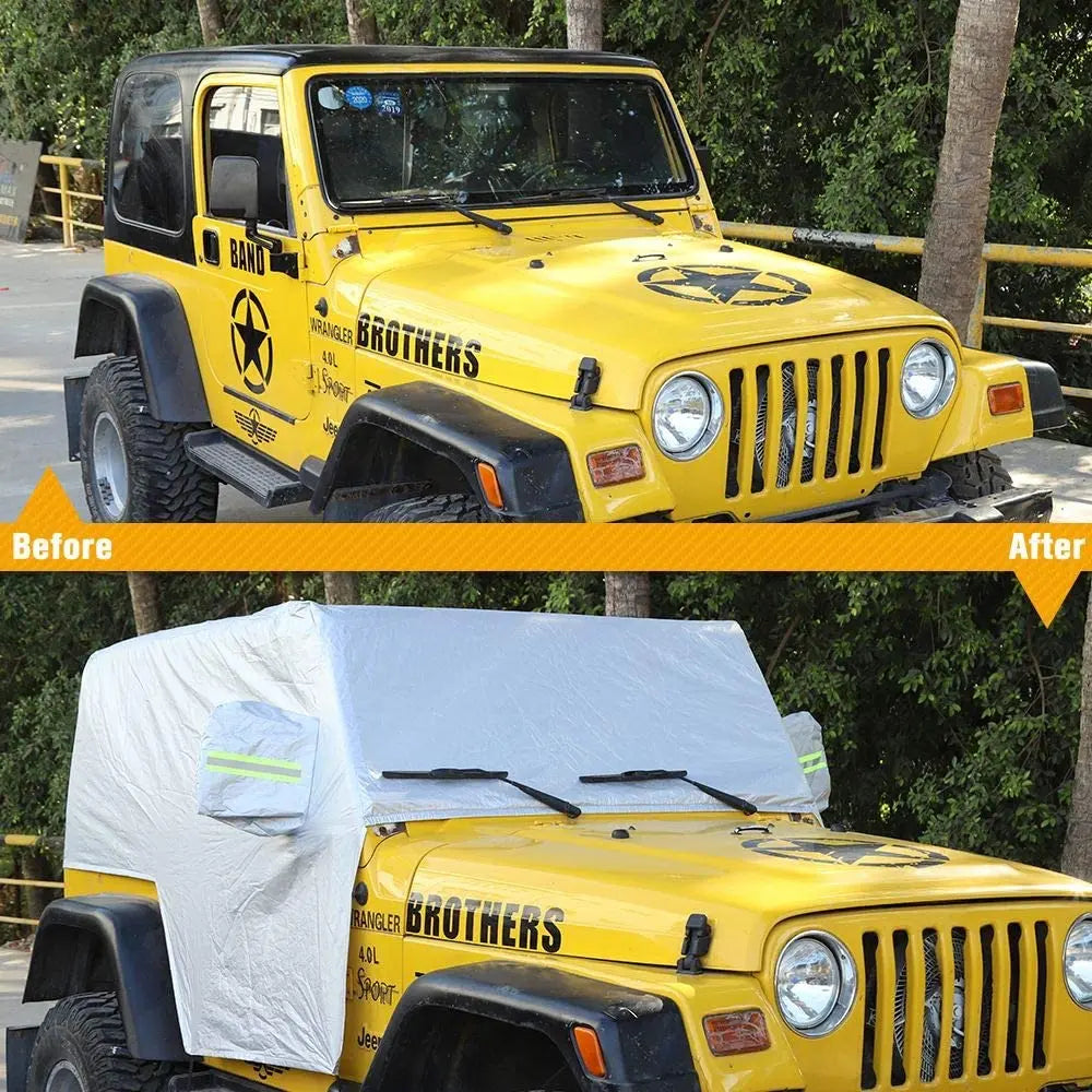 For 1997-2006 Jeep Wrangler TJ Car Cover Rain Snow Sunshade Protection