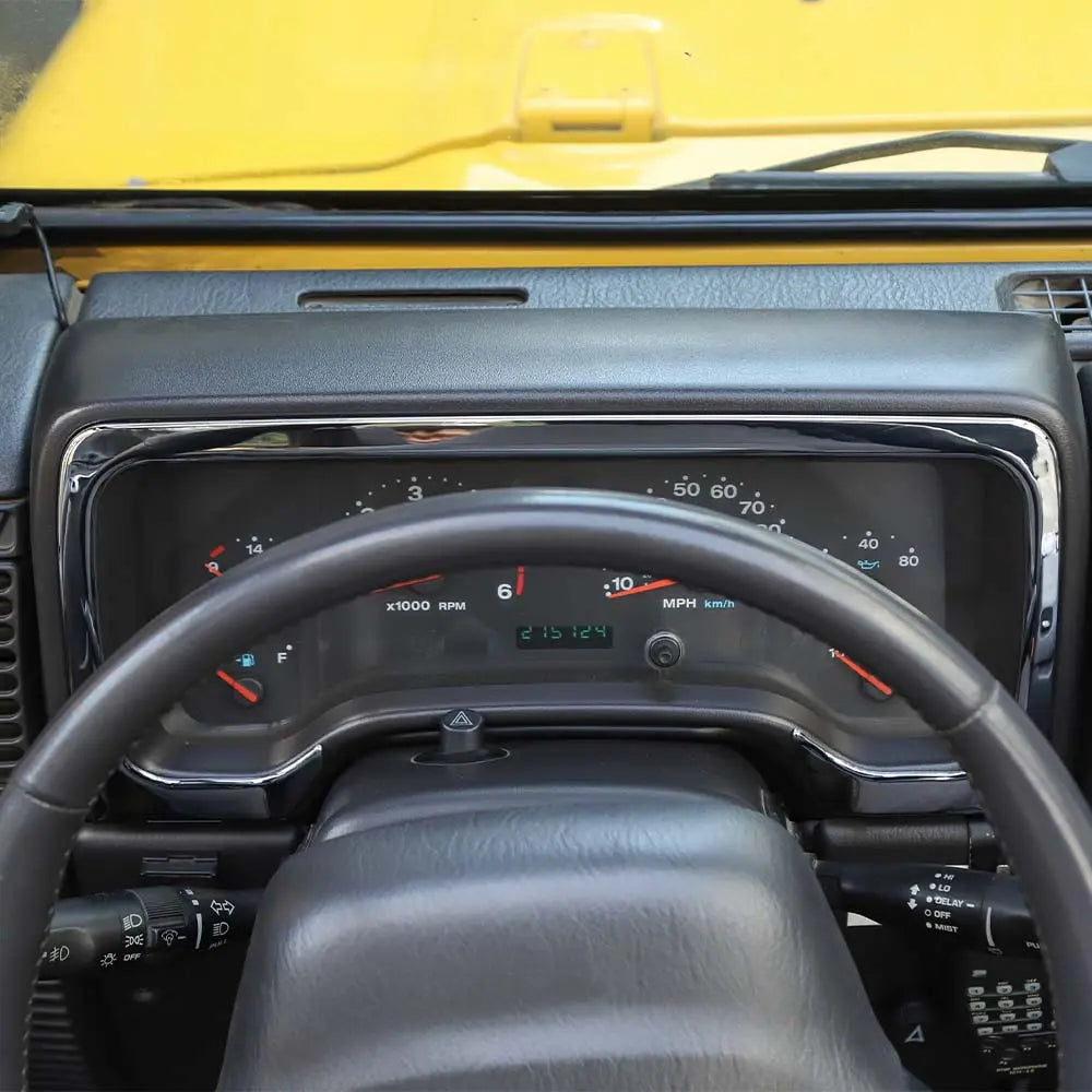 For 1997-2006 Jeep Wrangler TJ Car Dashboard Panel Trim Bezel Instrument Cover