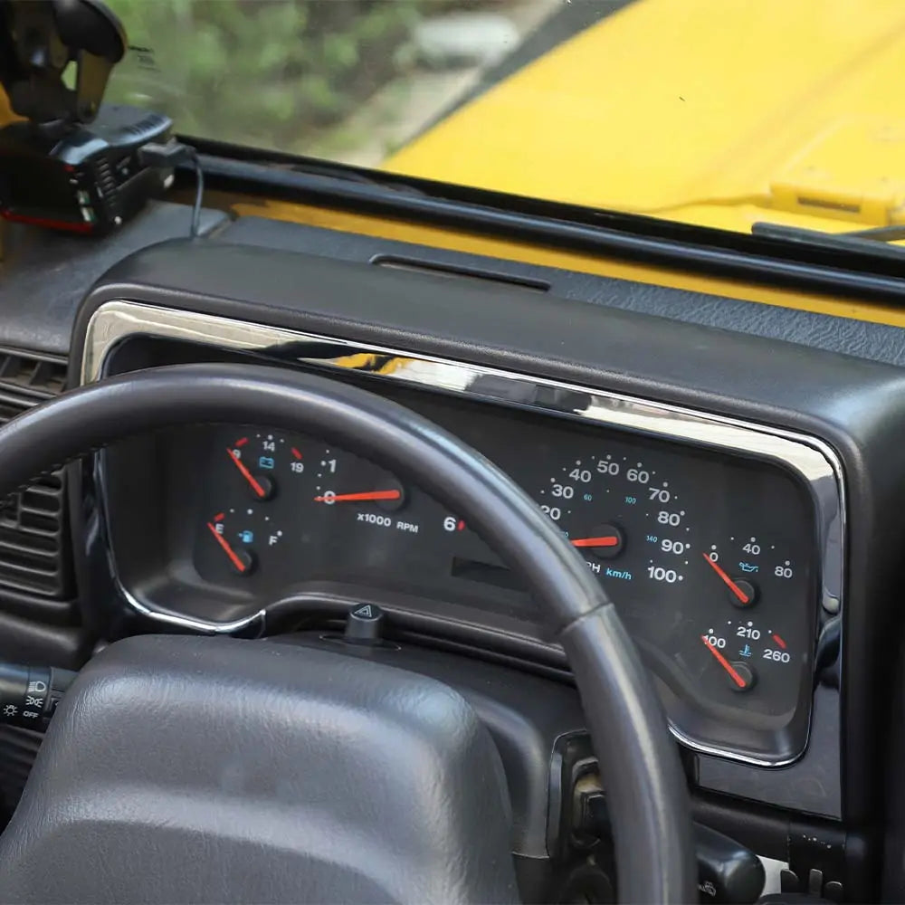 For 1997-2006 Jeep Wrangler TJ Car Dashboard Panel Trim Bezel Instrument Cover