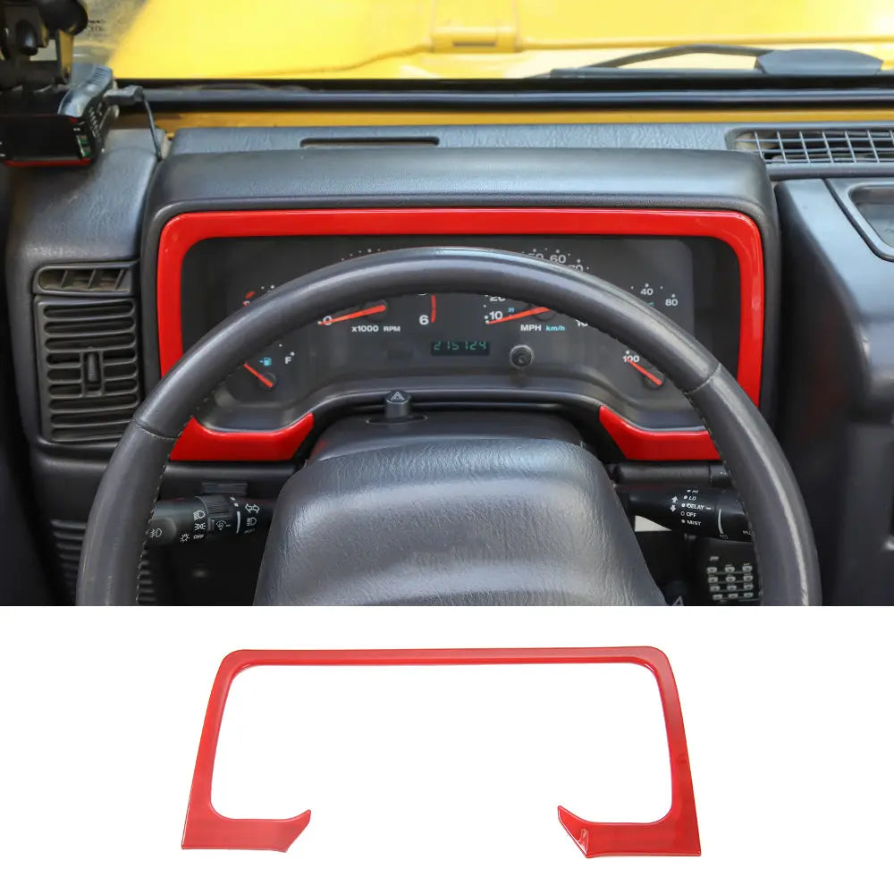 For 1997-2006 Jeep Wrangler TJ Car Dashboard Panel Trim Bezel Instrument Cover