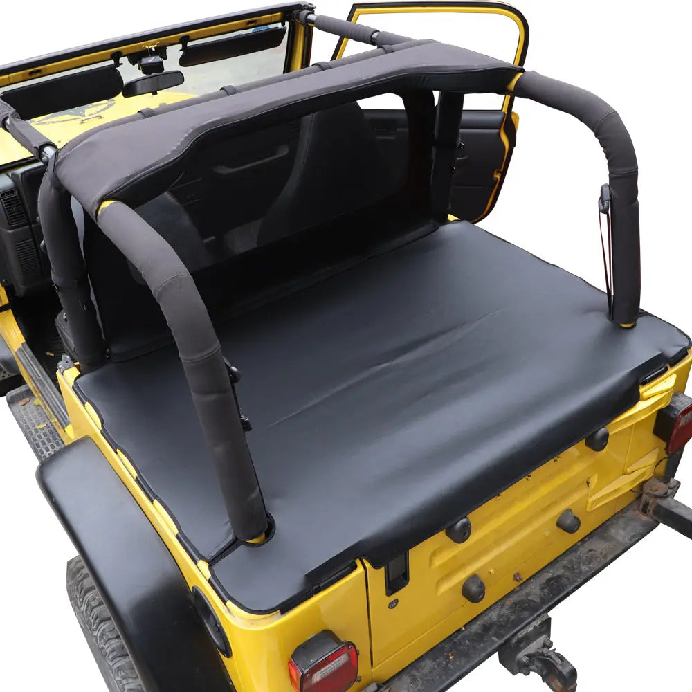 For 1997-2006 Jeep Wrangler TJ Car Leather Rear Cargo Cover Trunk Tonneau Cover