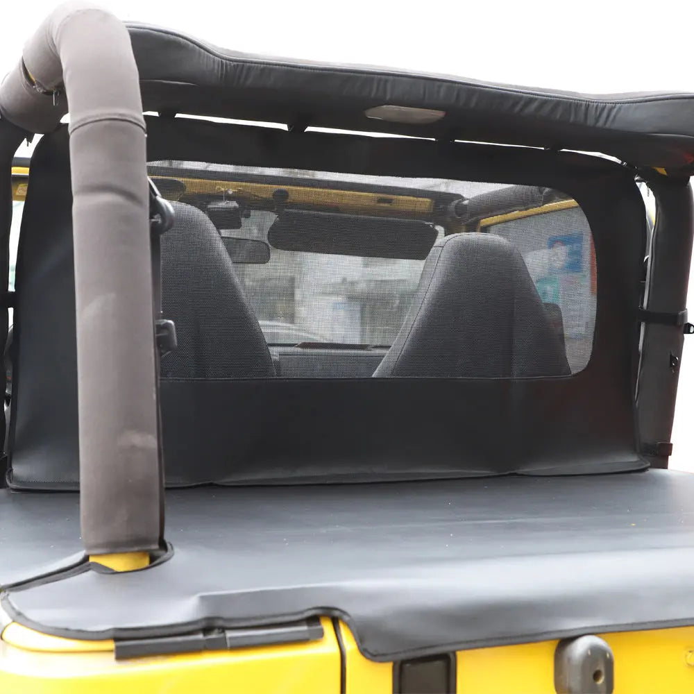 For 1997-2006 Jeep Wrangler TJ Car Leather Rear Cargo Cover Trunk Tonneau Cover