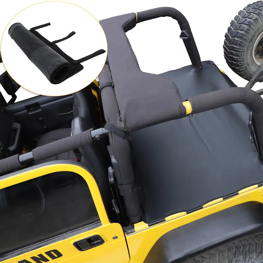 For 1997-2006 Jeep Wrangler TJ Car Leather Rear Cargo Cover Trunk Tonneau Cover