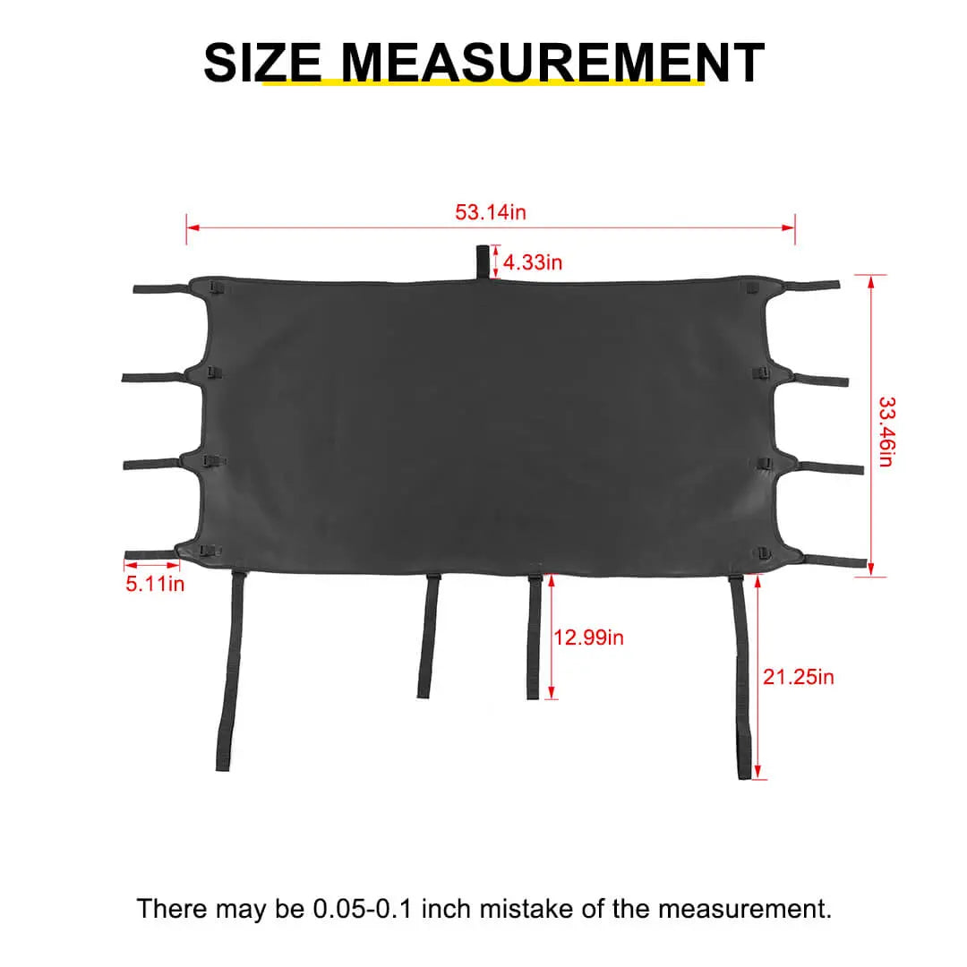 For 1997-2006 Jeep Wrangler TJ Car Top Roof Cover Soft Sunshade Leather Black