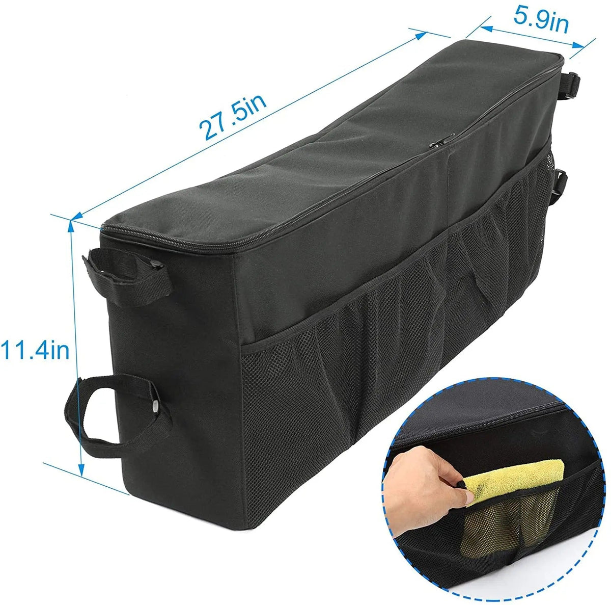 For 1997-2006 Jeep Wrangler TJ Car Trunk Organizer, Rear Cargo Organizer Driver Side Storage Bag Pouches