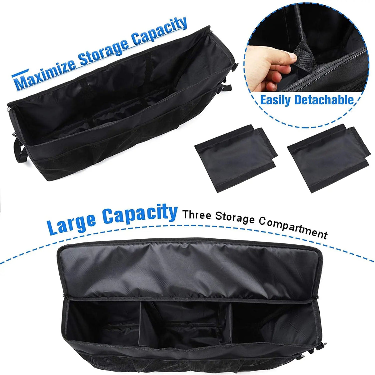 For 1997-2006 Jeep Wrangler TJ Car Trunk Organizer, Rear Cargo Organizer Driver Side Storage Bag Pouches