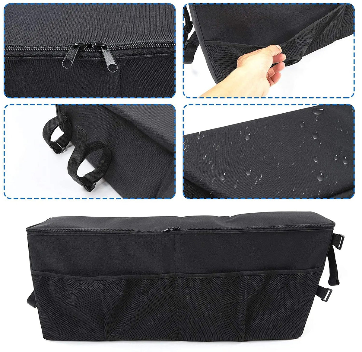 For 1997-2006 Jeep Wrangler TJ Car Trunk Organizer, Rear Cargo Organizer Driver Side Storage Bag Pouches