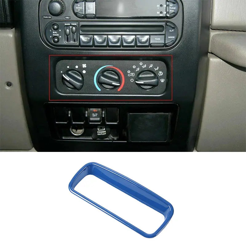 For 1997-2006 Jeep Wrangler TJ Center Console Air Condition Switch Button Frame Trim Cover