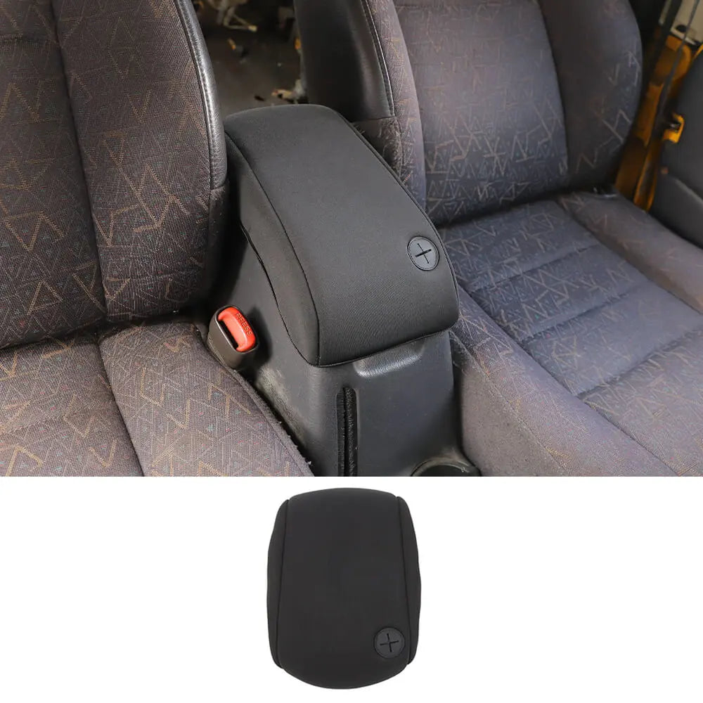 For 1997-2006 Jeep Wrangler TJ Center Console Armrest Box Pad Cloth Cover Black