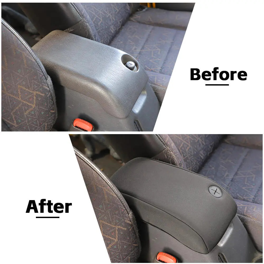 For 1997-2006 Jeep Wrangler TJ Center Console Armrest Box Pad Cloth Cover Black