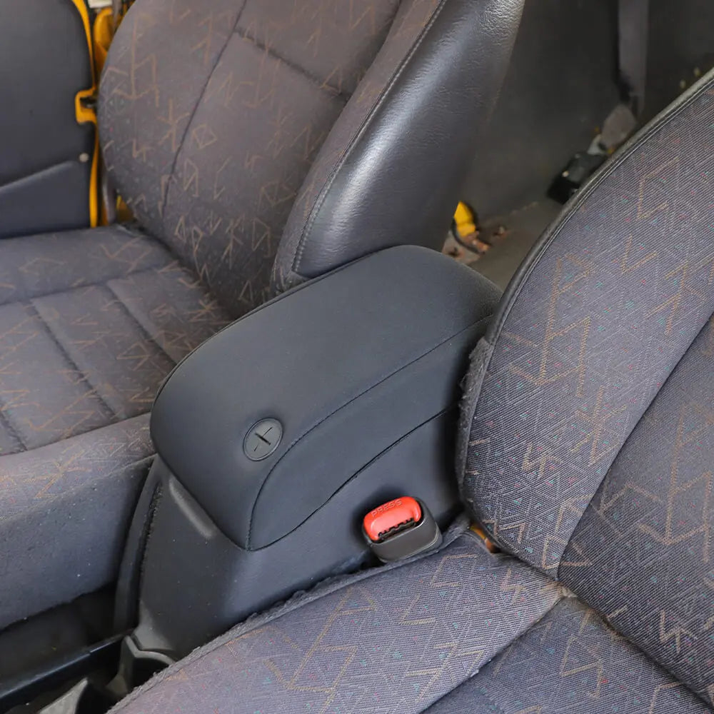 For 1997-2006 Jeep Wrangler TJ Center Console Armrest Box Pad Cloth Cover Black