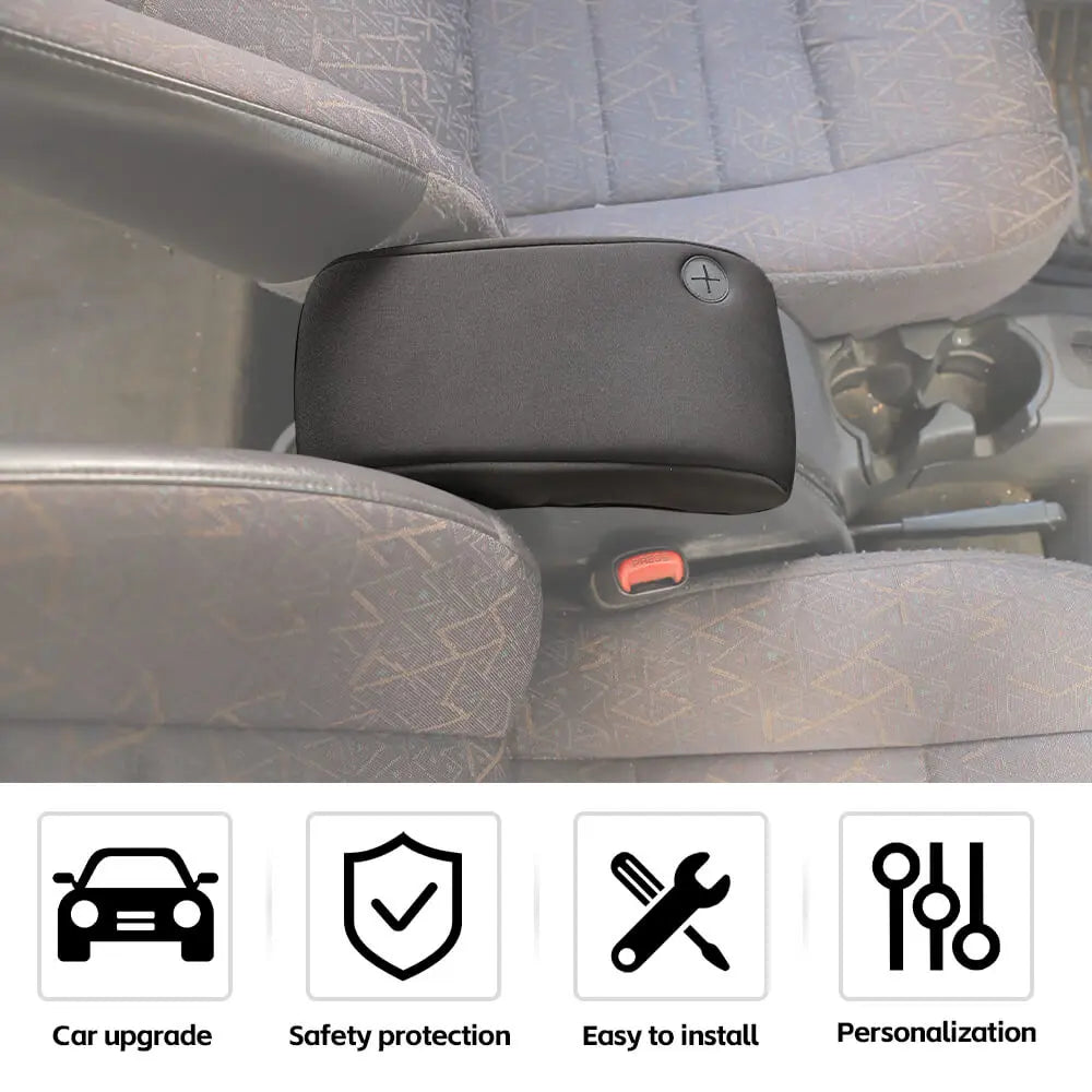 For 1997-2006 Jeep Wrangler TJ Center Console Armrest Box Pad Cloth Cover Black