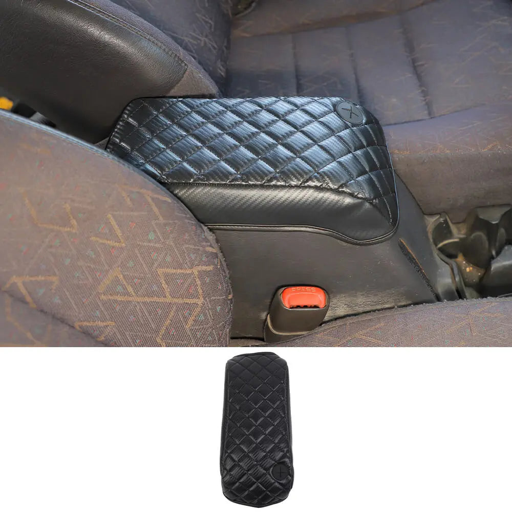 For 1997-2006 Jeep Wrangler TJ Center Console Armrest Box Pad Leather Cover