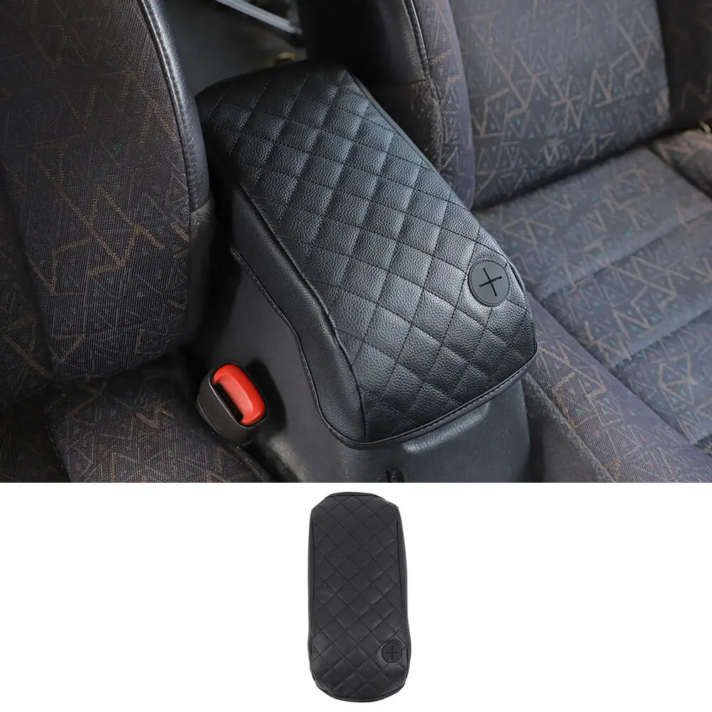 For 1997-2006 Jeep Wrangler TJ Center Console Armrest Box Pad Leather Cover
