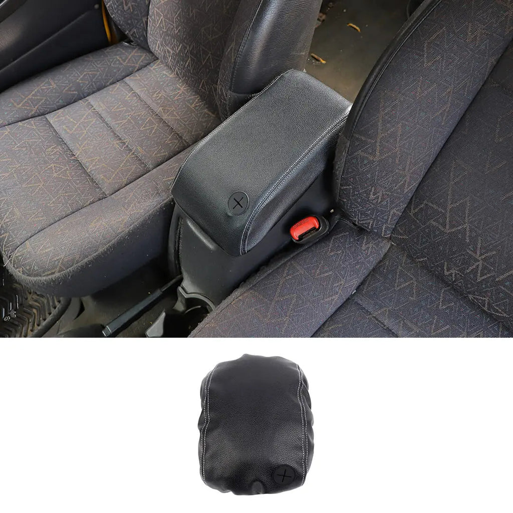For 1997-2006 Jeep Wrangler TJ Center Console Armrest Box Pad Leather Cover