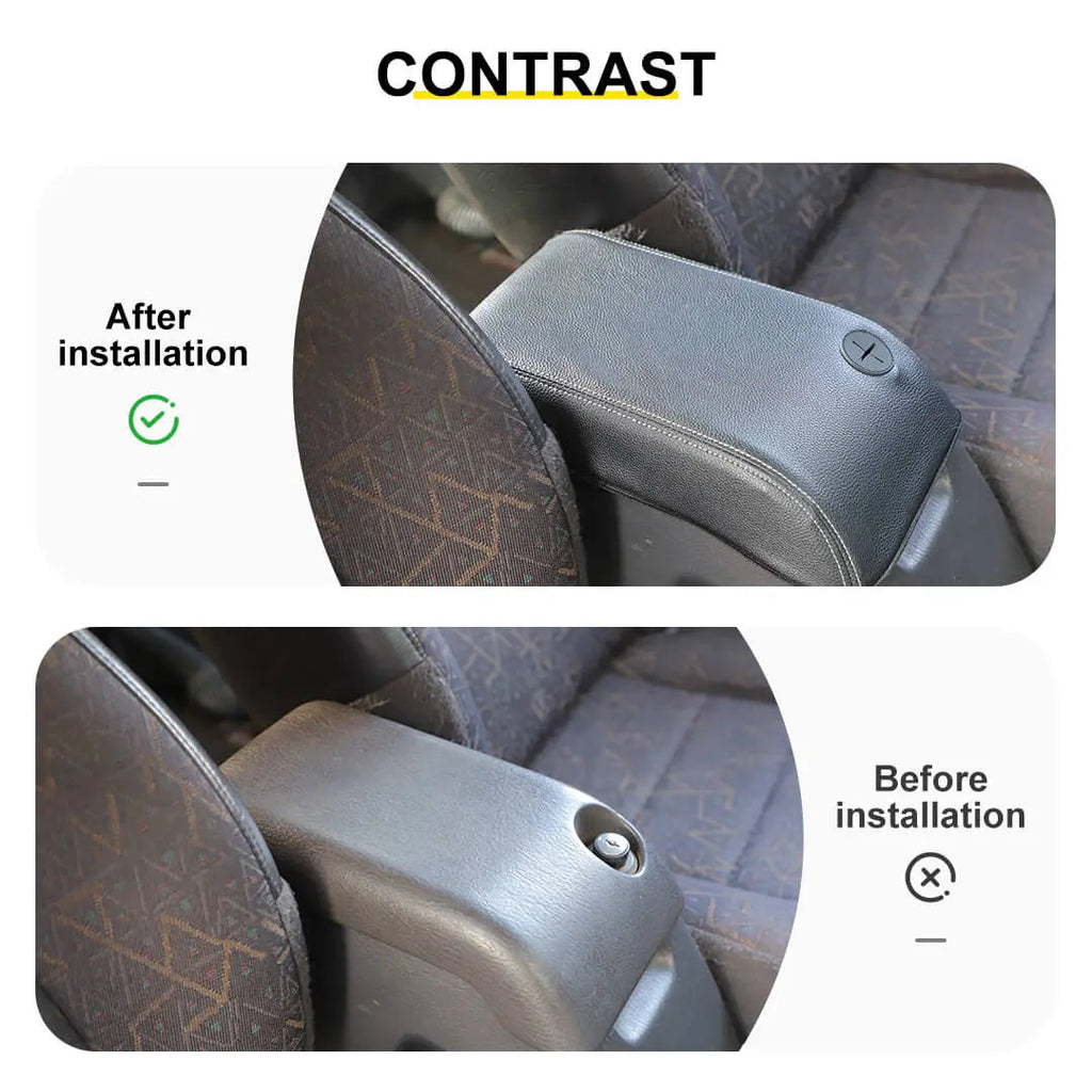 For 1997-2006 Jeep Wrangler TJ Center Console Armrest Box Pad Leather Cover