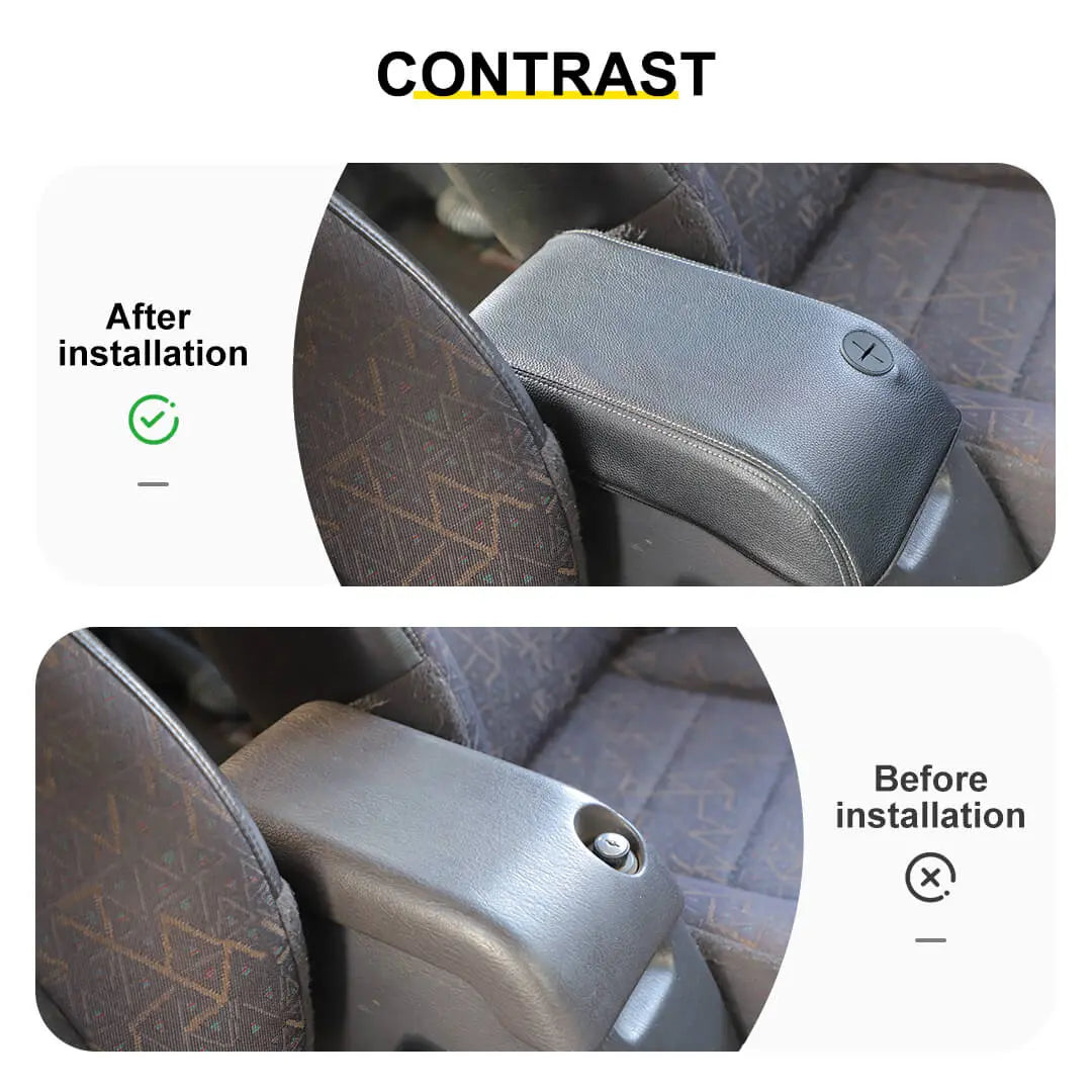 For 1997-2006 Jeep Wrangler TJ Center Console Armrest Box Pad Leather Cover