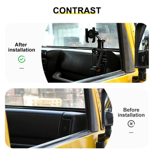 For 1997-2006 Jeep Wrangler TJ Center Console Dashboard Drink Cup Phone Holder Mount Rack Bracket (2 pcs)