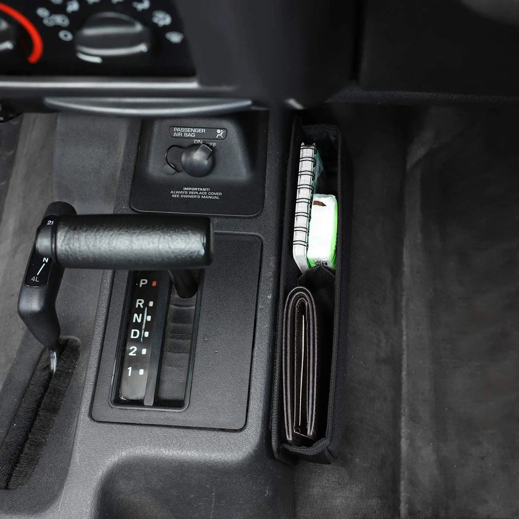 For 1997-2006 Jeep Wrangler TJ Center Console Gear Shift Storage Bag with Auto Transmission