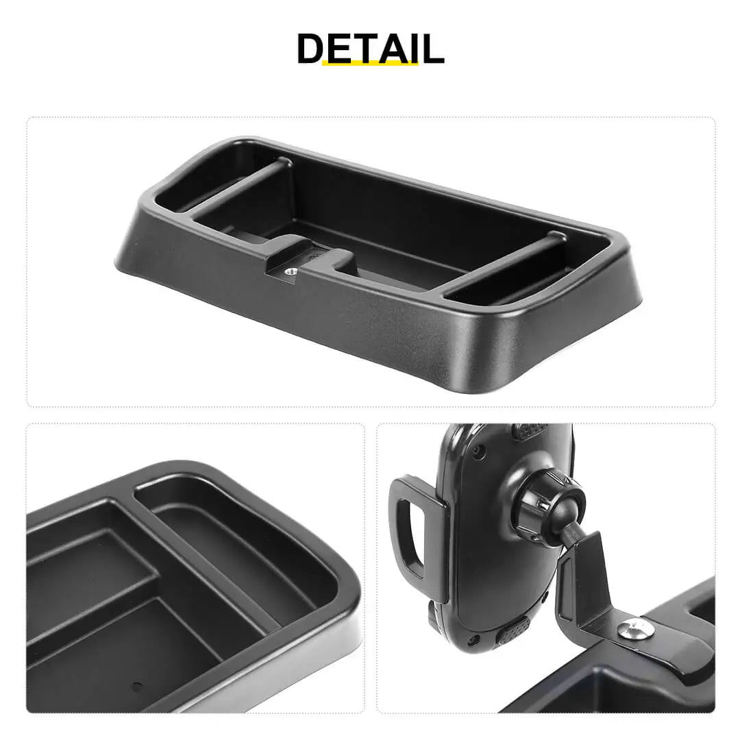 For 1997-2006 Jeep Wrangler TJ Center Console Phone Holder Dash Mount with Storage Tray (2 pcs)