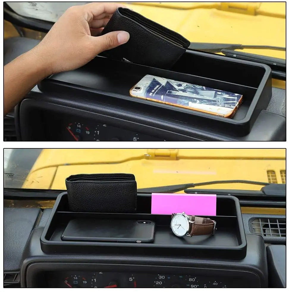 For 1997-2006 Jeep Wrangler TJ Console Dashboard Tray Storage Box Organizer