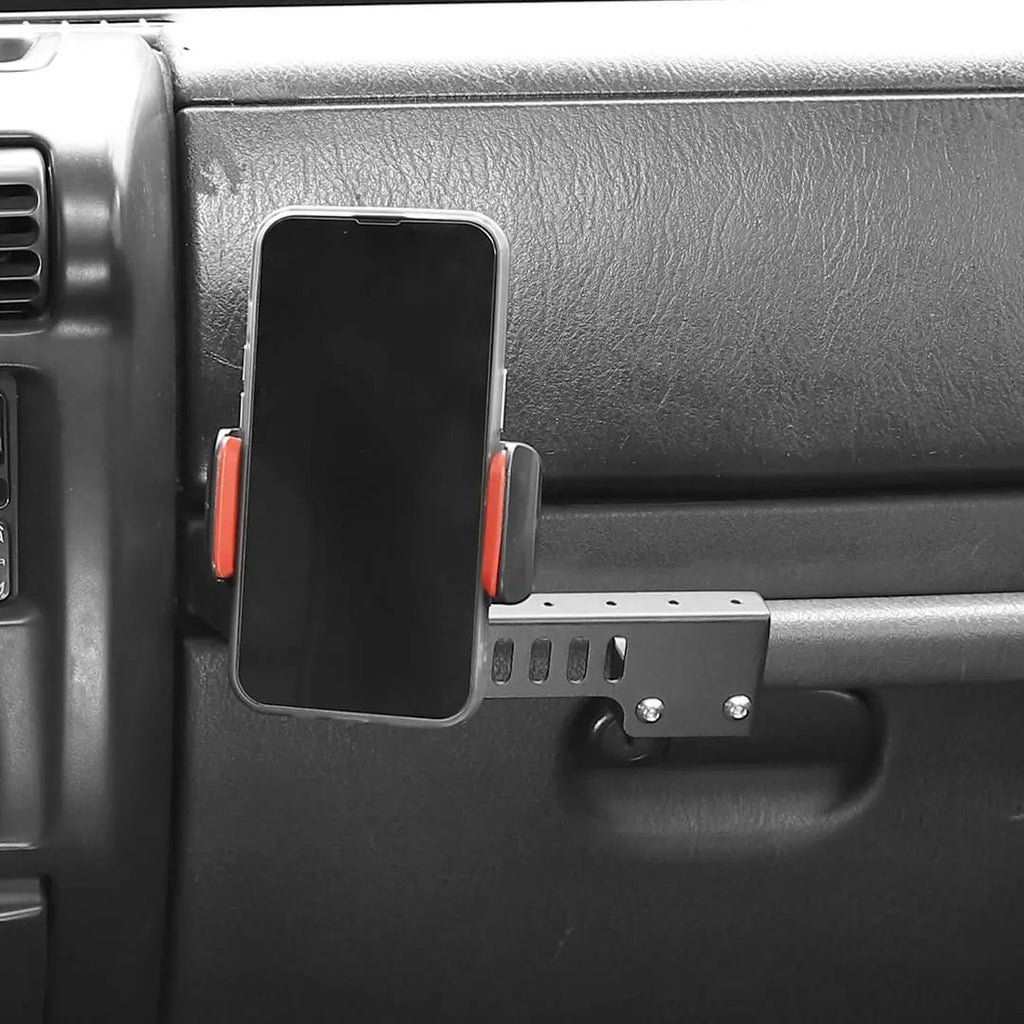 For 1997-2006 Jeep Wrangler TJ Copilot Armrest Phone Holder Stand Mount Bracket
