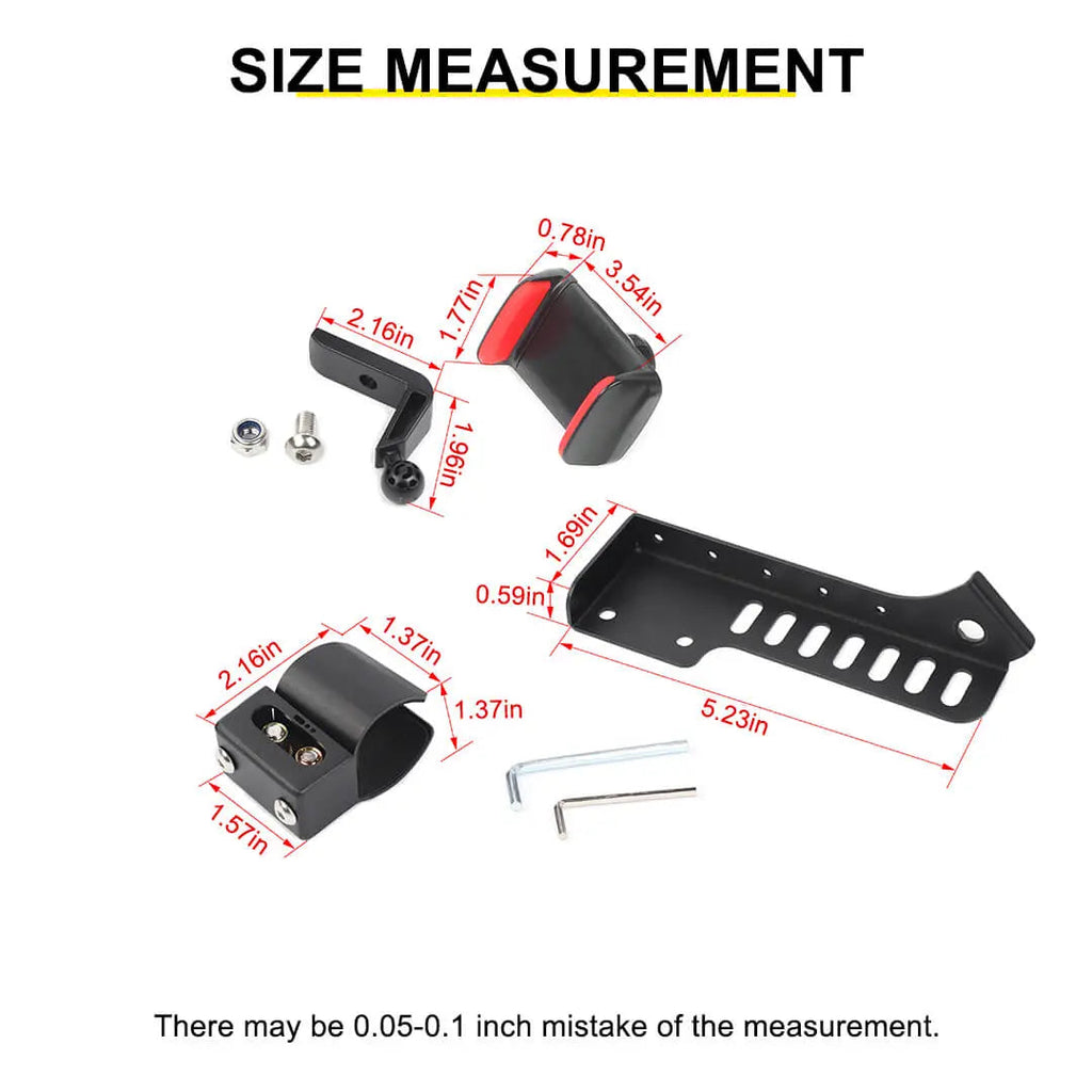 For 1997-2006 Jeep Wrangler TJ Copilot Armrest Phone Holder Stand Mount Bracket