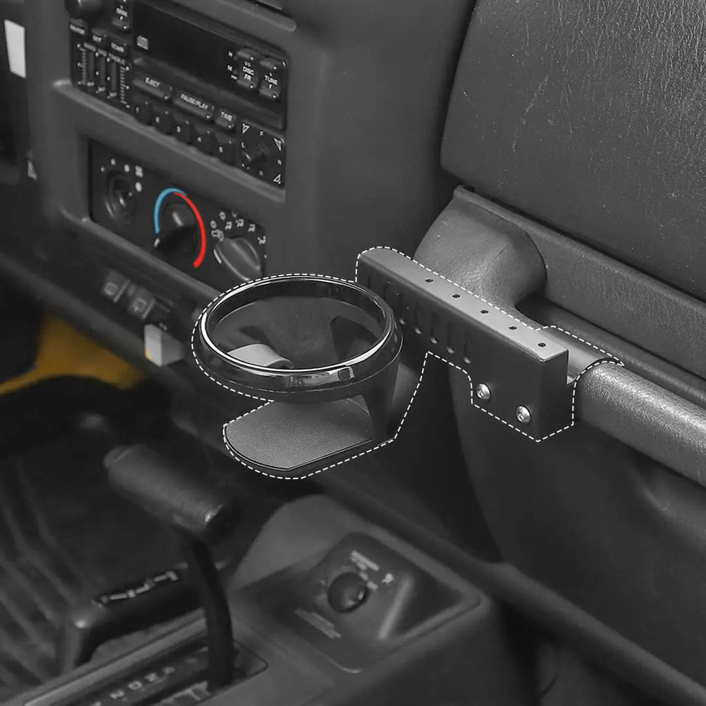 For 1997-2006 Jeep Wrangler TJ Copilot Handle Cup Bottle Holder Mount Bracket