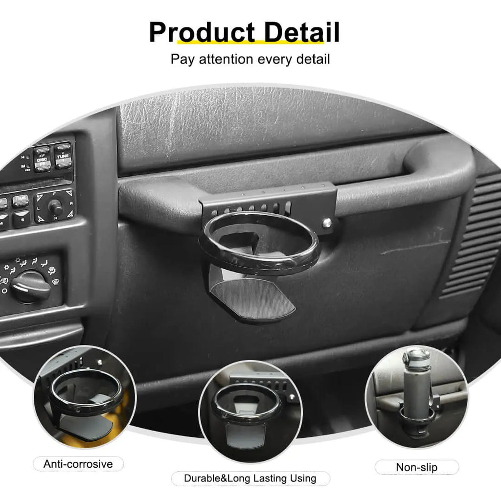 For 1997-2006 Jeep Wrangler TJ Copilot Handle Cup Bottle Holder Mount Bracket