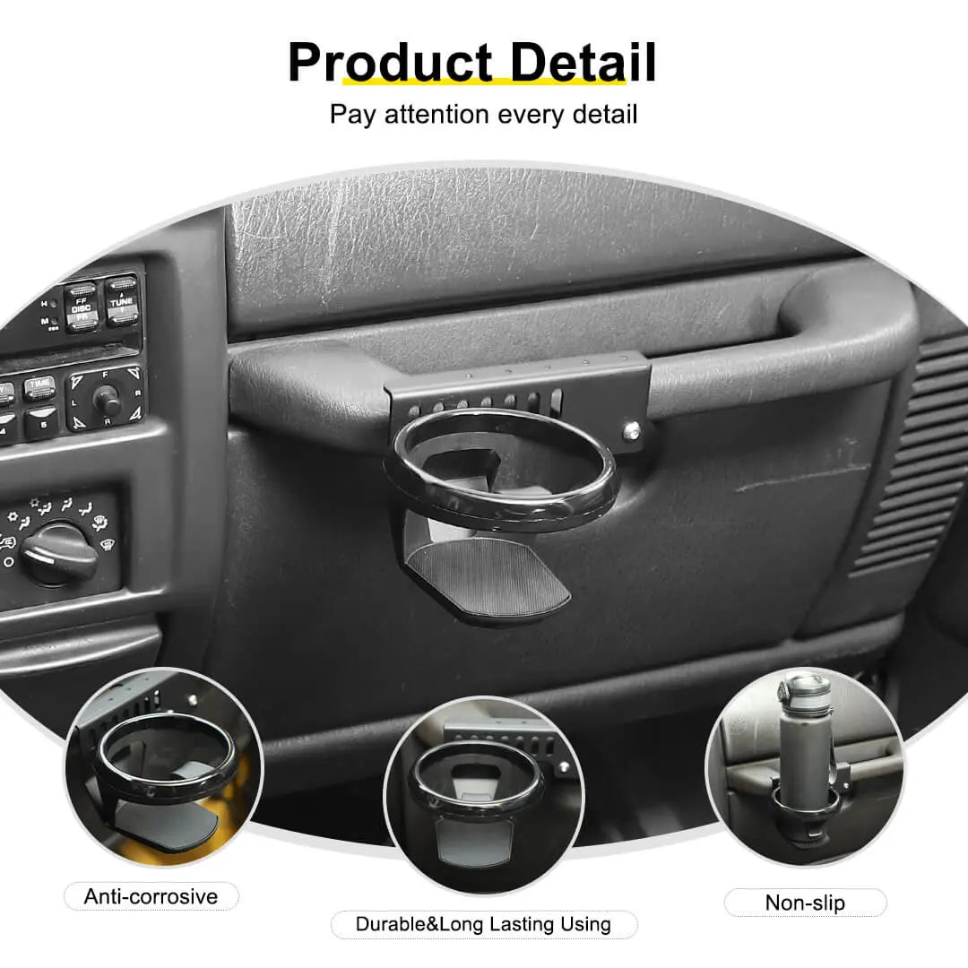 For 1997-2006 Jeep Wrangler TJ Copilot Handle Cup Bottle Holder Mount Bracket