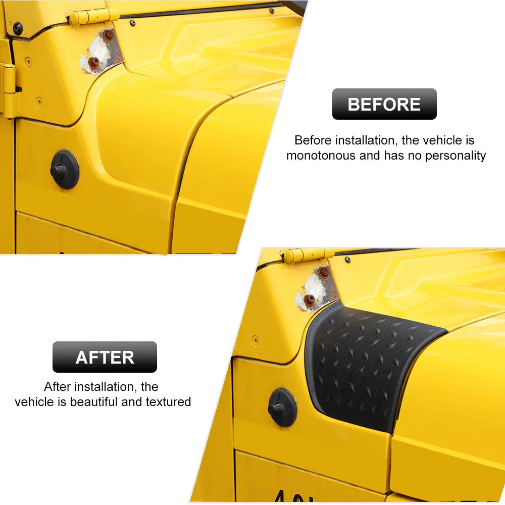 For 1997-2006 Jeep Wrangler TJ Cowl Cover Body Armor Corner Guards