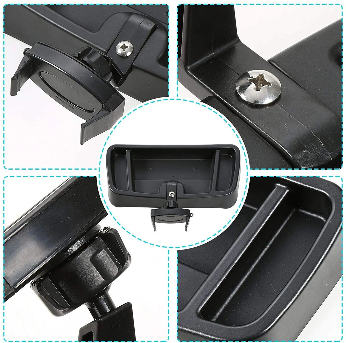 For 1997-2006 Jeep Wrangler TJ Dash Mount Storage Tray Phone Holder Bracket