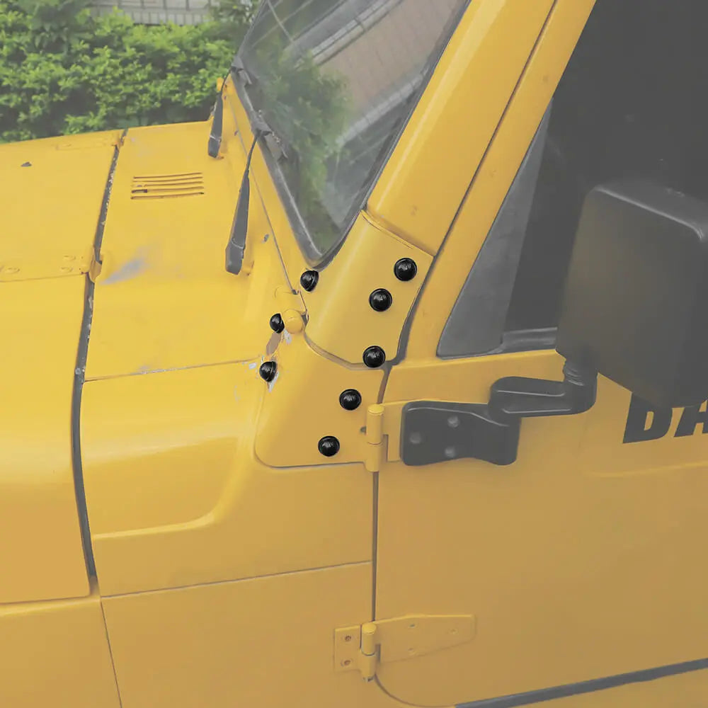 For 1997-2006 Jeep Wrangler TJ Exterior A-Pillar Screw Protection Cover Trim