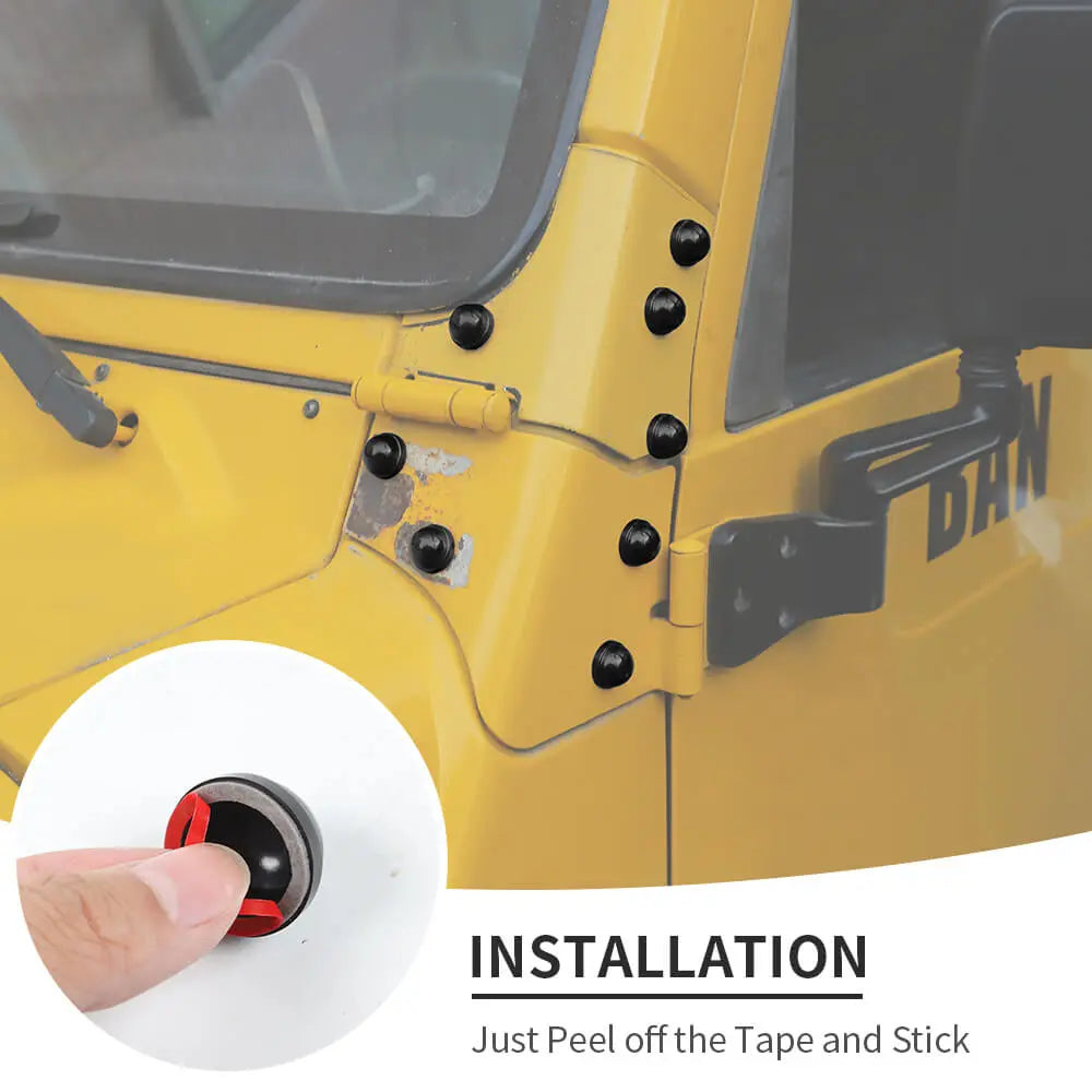 For 1997-2006 Jeep Wrangler TJ Exterior A-Pillar Screw Protection Cover Trim