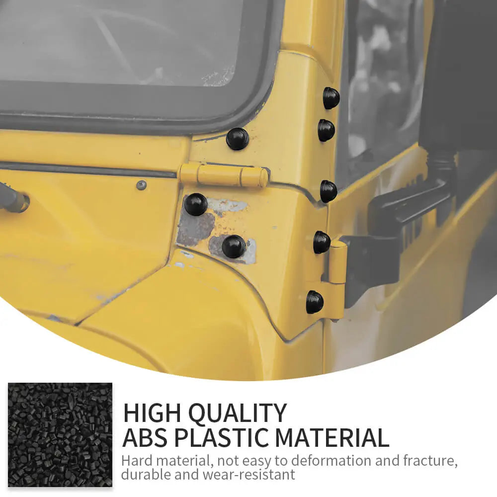For 1997-2006 Jeep Wrangler TJ Exterior A-Pillar Screw Protection Cover Trim