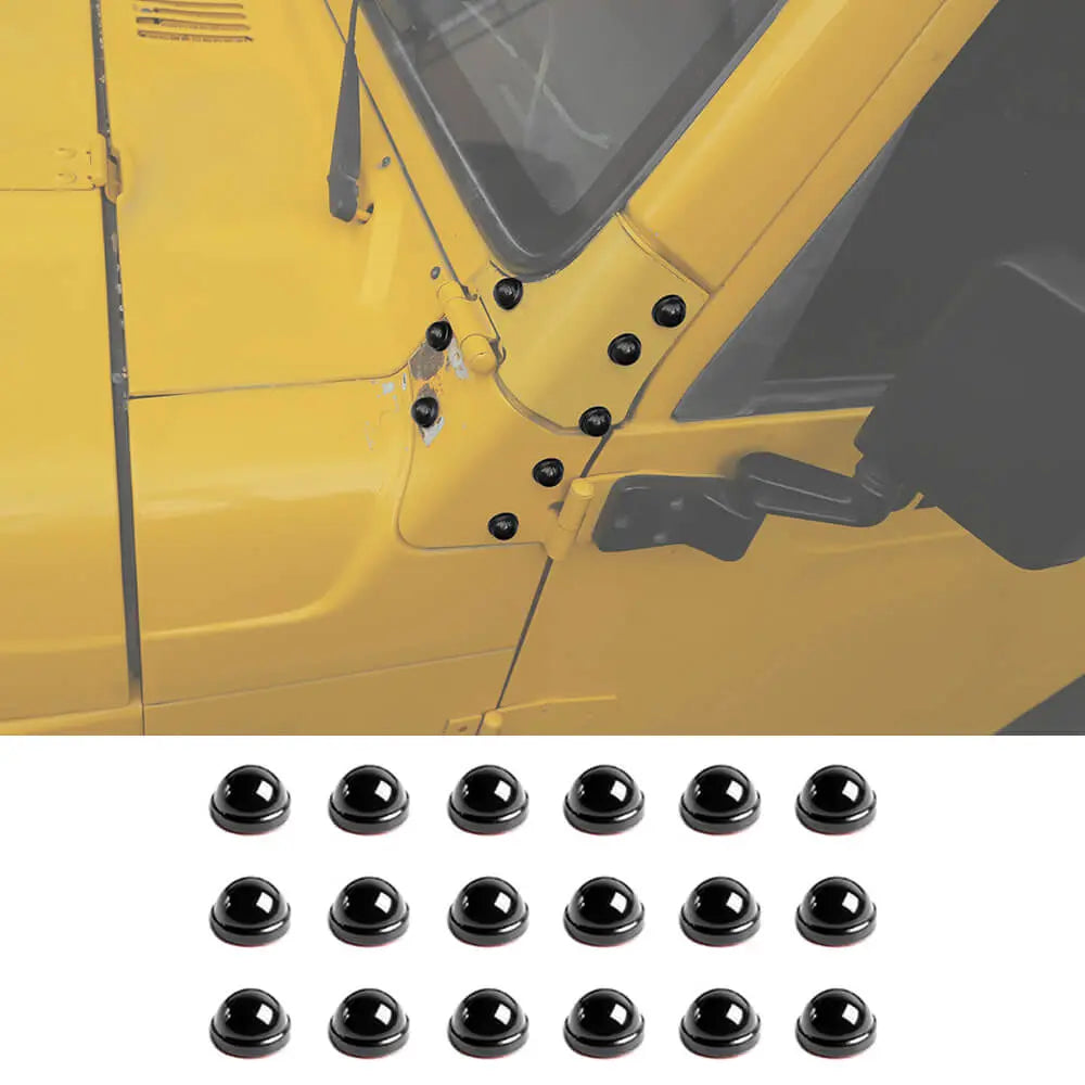 For 1997-2006 Jeep Wrangler TJ Exterior A-Pillar Screw Protection Cover Trim