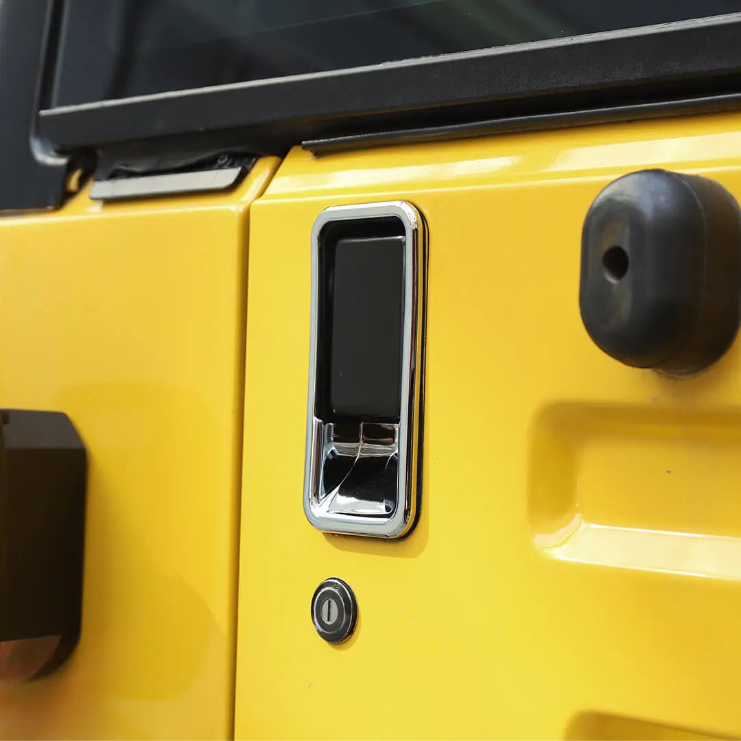 For 1997-2006 Jeep Wrangler TJ Exterior Car Rear Door Bowl Handle Cover Trim (3 pcs)