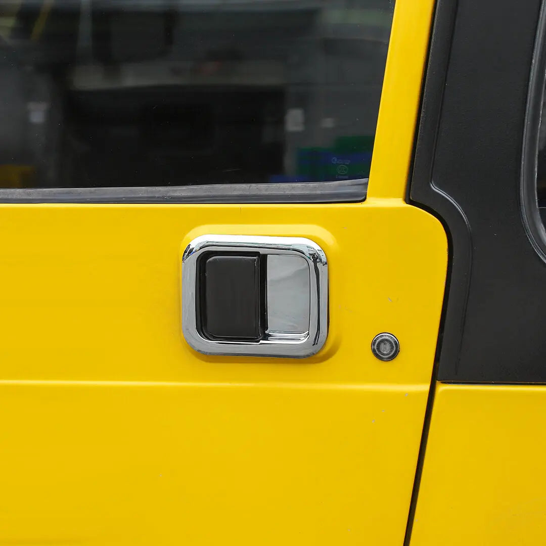 For 1997-2006 Jeep Wrangler TJ Exterior Car Rear Door Bowl Handle Cover Trim (3 pcs)