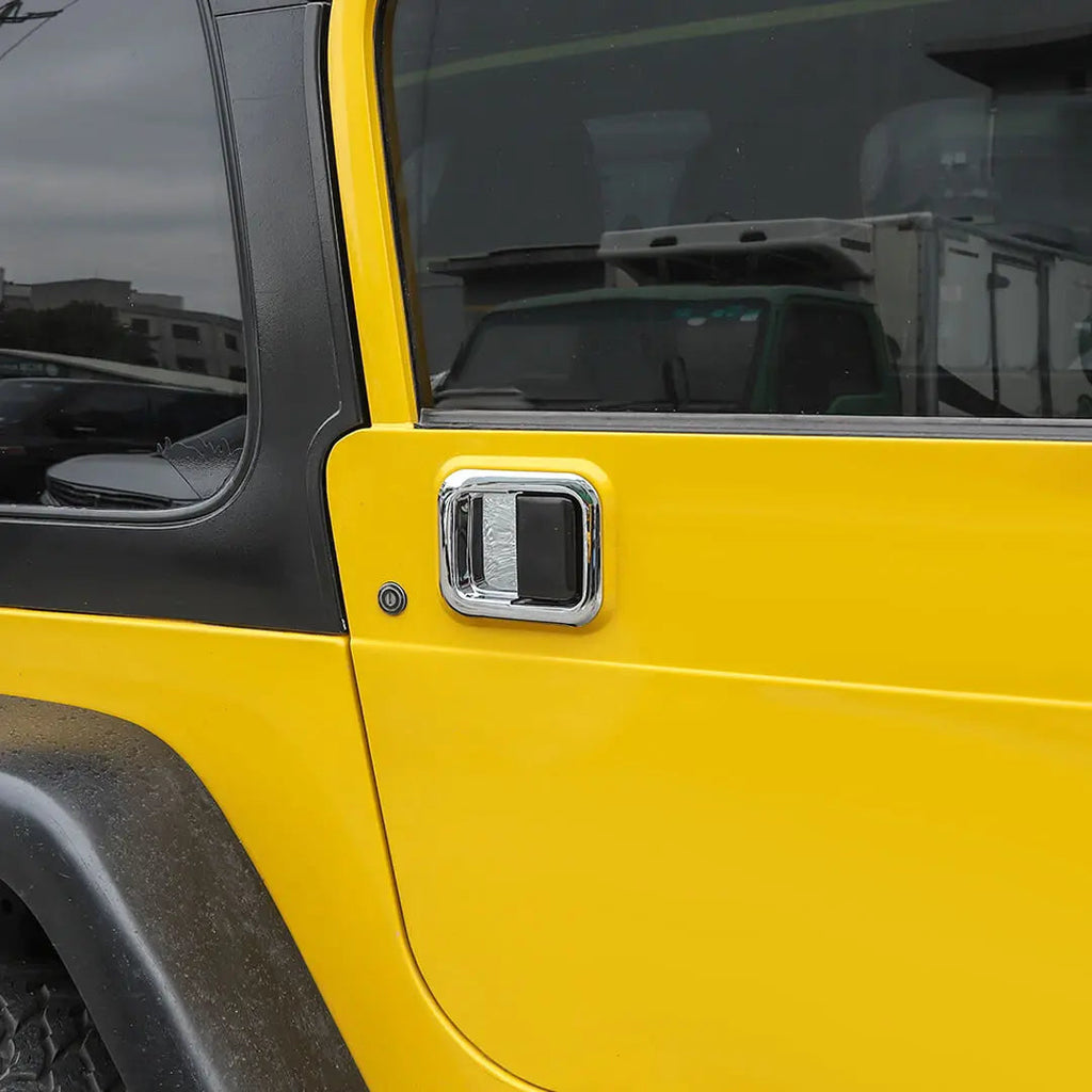 For 1997-2006 Jeep Wrangler TJ Exterior Car Rear Door Bowl Handle Cover Trim (3 pcs)