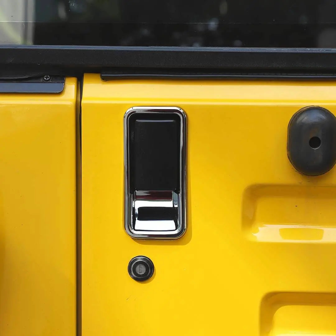 For 1997-2006 Jeep Wrangler TJ Exterior Car Rear Door Bowl Handle Cover Trim (3 pcs)