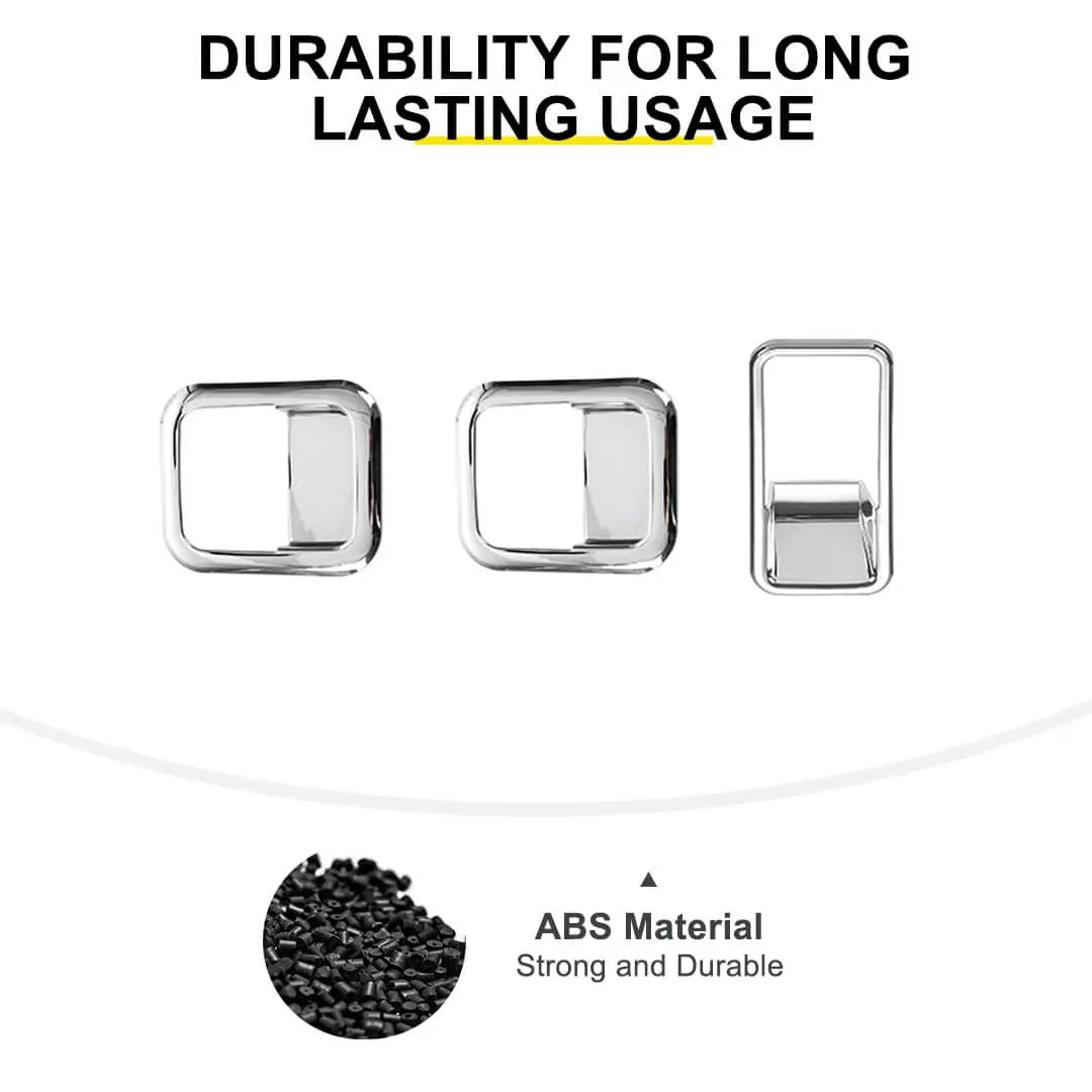 For 1997-2006 Jeep Wrangler TJ Exterior Car Rear Door Bowl Handle Cover Trim (3 pcs)