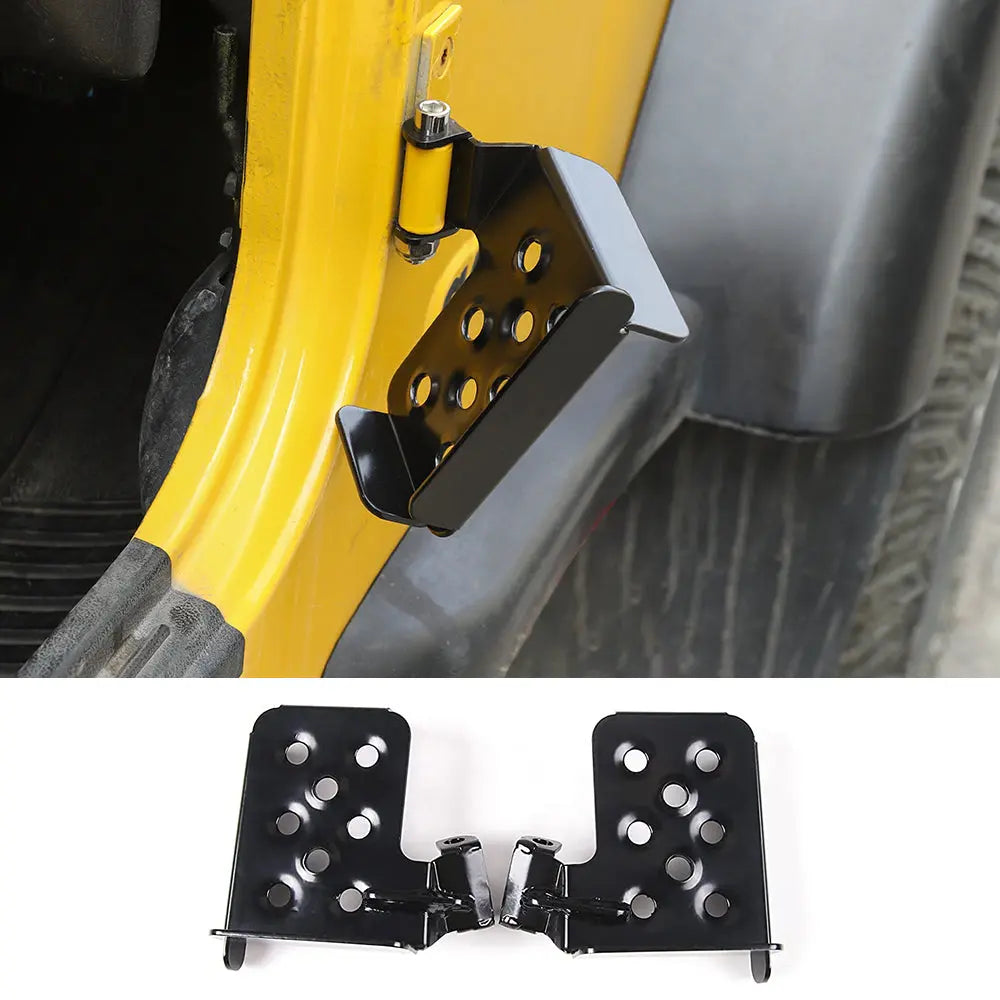 For 1997-2006 Jeep Wrangler TJ Exterior Door Foot Pegs Hinge Rest Kick Panel, 1 Pair