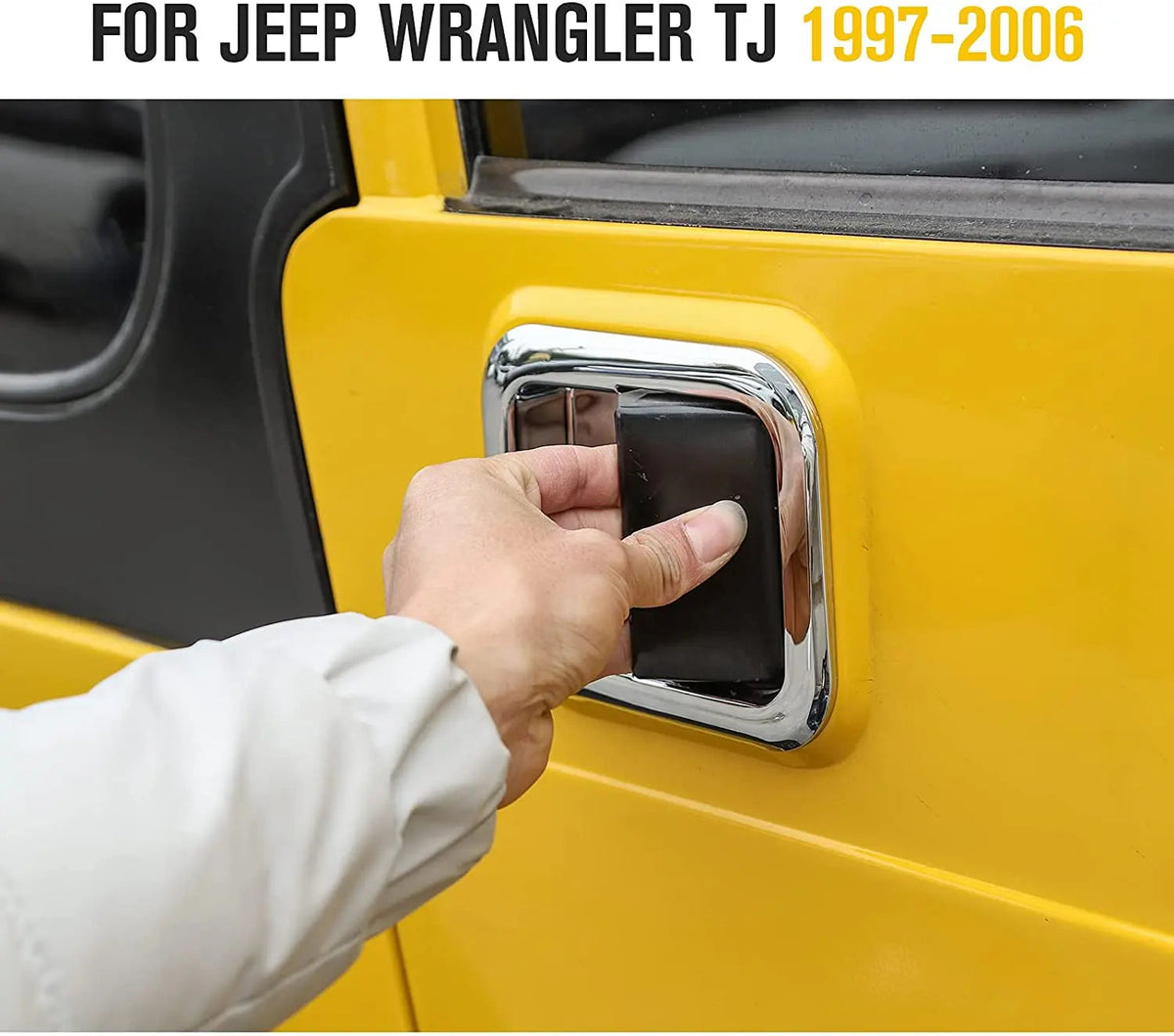 For 1997-2006 Jeep Wrangler TJ Exterior Door Handle Bowl Trim Cover
